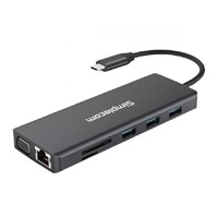 Simplecom CHN612 USB-C 12-in-1 Multiport Docking Station Dual HDMI  VGA Triple Display Gigabit LAN