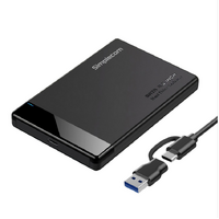 Simplecom SE109 Tool-free 2.5 ft SATA HDD SSD to USB-C Enclosure USB 3.2 Gen 1 Compatible with 7mm and 9.5mm laptop 2.5 ft SATA HDD SSD