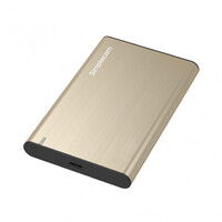 Simplecom SE221 Aluminium 2.5 inch inch SATA HDD SSD to USB 3.1 Enclosure Gold
