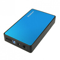 Simplecom SE325 Tool Free 3.5 inch SATA HDD to USB 3.0 Hard Drive Enclosure - Blue Enclosure