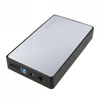 Simplecom SE325 Tool Free 3.5 inch SATA HDD to USB 3.0 Hard Drive Enclosure - Silver Enclosure