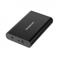 Simplecom SE331 Aluminium 3.5 inch inch SATA to USB-C External Hard Drive Enclosure USB 3.2 Gen1 5Gbps