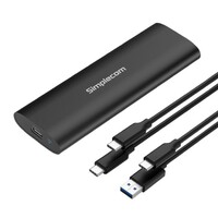 Simplecom SE516 NVMe   SATA Dual Protocol M.2 SSD Tool-Free USB-C Enclosure USB 3.2 Gen 2 10Gbps