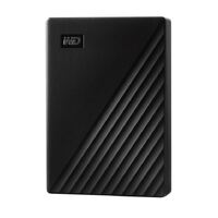Western Digital My Passport 4TB USB 3.0 2.5 inch Portable External Hard Drive - 256-bit AES Encryption Slim Light Durable Shock Proof Black Plug  Play