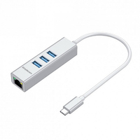 SMP UHB ALUM-3P-USB3-GBE-ADAPTER-SILVER