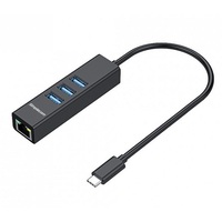SMP UHB ALUM-3P-USB3-GBE-ADAPTER-BLACK