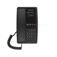 H4 Hotel IP Phone, Black, Cost-effective hotel IP phone, HD voice, 0 100Mbps Ethernet, and PoE, 5 programmable soft keys
