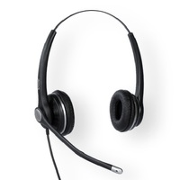 SNOM A100D Wideband Binaural Headset For Snom-D3xx D7xx 7xx 300 degree Frlexible Boom Passive Noise Cancelling Microphone