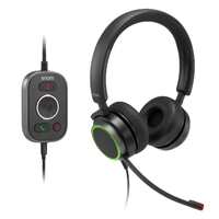 SNOM A330D Headset Wired Duo HD Audio Quality Remote Control Ideal For Video-telephony