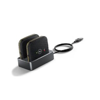 Yealink CPW65-PKG  2x CPW65 Wireless Microphones WDD60 Dect Dongle 1.8m USB cable 5V 2A Power Adapter  Charger Cradle for use with MTR Solutions