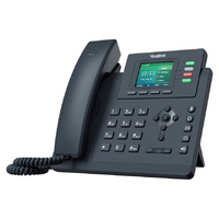 Yealink T33G 4 Line IP phone 320x240 Colour Display Dual Gigabit Ports PoE HD Voice Quality No Power Adapter included  Black