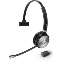 Yealink Microsoft Teams WH62 Mono Wireless Portable Headset Yealink Acoustic Shield Technology WDD60 DECT Dongle USB Charging Cable Carry Pouch