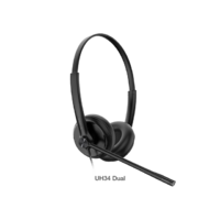 Yealink UH34 Dual Ear Wideband Noise Cancelling Microphone - USB Connection, Leather Ear Cushions, Designed for Microsoft Teams