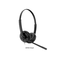 Yealink UH34 Dual Ear Wideband Noise Cancelling Microphone - USB Connection Leather Ear Cushions Designed for Microsoft Teams