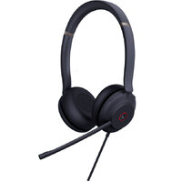 Yealink UH37 Dual USB Wired Headset Stereo USB-A 2.0 35mm Speaker Busylight Leather Ear Cushion