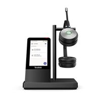 Yealink WH66 Dual Teams Edition  DECT Wirelss Headset With Touch Screen Busylight On Headset Leather Ear Cushions