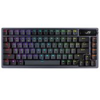 ASUS ROG AZOTH/NXBL (Blue Switch) RGB Gunmetal Wireless Mechanical Keyboard, Gasket Mount Design, Tri-mode Connection, OLED Display