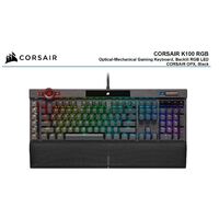 Corsair K100 RGB Cherry Corsair OPX Switch AXON 44-Zone RGB PBT Double-Shot Keycaps Black  Mechanical Gaming Keyboard