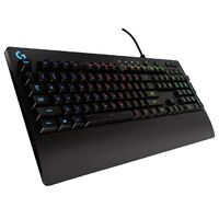 Logitech G213 Prodigy RGB Gaming Keyboard 16.8 Million Lighting Colors Mech-Dome Backlit Keys Dedicated Media Controls Spill-Resistant Durable