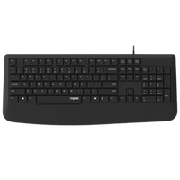 RAPOO NK1900 Wired Keyboard Entry Level Laser Carved Keycap Spill-Resistant Multimedia Hotkeys ~ NK1800
