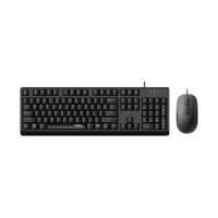 RAPOO X130pro - Wired Optical Mouse and Keyboard Combo Black   1000dpi   Spill Resistant