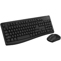 RAPOO X1800Pro Wireless Mouse  Keyboard Combo - 2.4G 10M Range Optical Long Battery Spill-Resistant Design1000 DPI Nano Receiver Entry (Black)