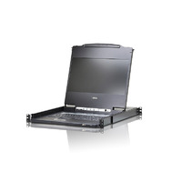 Aten Rackmount Single Rail LCD Console VGAHDMIDVI  VGA w  17.3 inch LCD Display 1x Custom KVM Cable Included 1920x1080 60hz Display LED Illumination