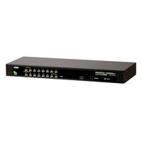 Aten Rackmount KVM Switch 16 Port VGA PS 2-USB KVM Cables NOT Included Selection Via Front  USD Menu Broadcast Mode