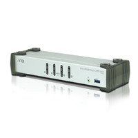 Aten Desktop KVMP Switch 4 Port Single Display DisplayPort w/ audio, Cables Included, 2x USB Port, Selection Via Front Panel