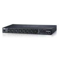 Aten 8-Port 10A Eco Power Distribution Unit - PDU over IP, 1U Rack Mount Design, Control and Monitor Power Status (PE6108G)