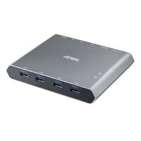 Aten 2-Port 4K DisplayPort USB-C KVM Dock Switch with Power Pass-through