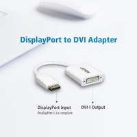 PROMO SOH only Aten DisplayPort to DVI Adapter Converts DisplayPort signals to DVI output DisplayPort 1.2 a compliant Supports VGA SVGA XGA
