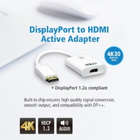 Aten 4K DisplayPort to HDMI Active Adapter Supports VGA SVGA XGA SXGA UXGA 1080p   resolutions up to 4K UHD Supports AMD Eyefinity DP to HDMI
