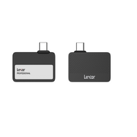 Lexar Professional Go Portable SSD with Hub, SL400, 1TB, Black, Up to 1050MB s read, 1000MB s write speeds