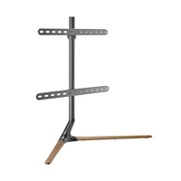 Brateck Modern Linear Tabletop TV Stand For 49 inch-70 inch TVs  -- Matte Black  Walnut