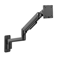 Brateck Fabulous Wall Mounted Heavy-Duty Gas Spring Monitor Arm 17 inch-49 inchWeight Capacity (per screen)20kg(Black)