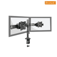 Brateck Dual Monitor Arm with Desk Clamp VESA 75 100mm Fit Most 13 inch-27 inch Monitors Up to 8kg per screen