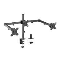 Brateck Triple Screens Economical Double Joint Articulating Steel Monitor Arms Extended Arms  Free Rotated Double JointFit Most 13 inch-27 inch Up to 