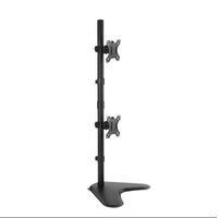 Brateck Dual Free Standing Screens Economical Double Joint Articulating Steel Monitor Stand Fit Most 13 inch-32 inchMonitors Up to 8kg per screenVESA 