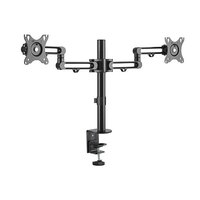 Brateck Dual Monitor Premium Aluminum Articulating Monitor Arm Fit Most 17 inch-32 inch Monitors Up to 8kg per screen VESA 75x75 100x100