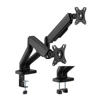 Brateck Cost-Effective Spring-Assisted Dual Monitor Arm Fit Most 17 inch-32 inch Monitor Up to 9KG VESA 75x75100x100(Black)