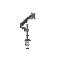 Brateck Single Monitor Heavy-Duty Aluminum Gas Spring Monitor Arm Fit Most 17 inch - 35 inch Monitors Up to12kg per screen VESA 75x75 100x100