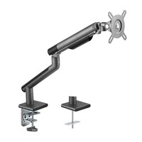 Brateck Single Monitor Premium Slim Aluminum Spring-Assisted Monitor Arm Fix Most 17 inch-32 inch Monitor Up to 9kg per screen VESA 75x75 100x100 - Sp
