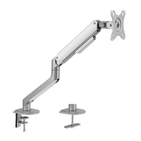 Brateck Single Monitor Economical Spring-Assisted Monitor Arm Fit Most 17 inch-32 inch Monitors Up to 9kg per screen VESA 75x75 100x100 Matte Grey