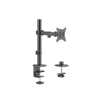 Brateck Single-Monitor Steel Articulating Monitor Mount Fit Most 17 inch-32 inch Monitor Up to 9KG VESA 75x75100x100(Black)