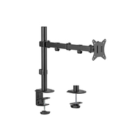 Brateck Single-Monitor Stell Articulating Monitor Mount Fit Most 17 inch-32 inch Monitor Up to 9KG VESA 75x75100x100(Black)