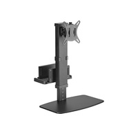 Brateck Vertical Lift Monitor Stand With Thin Client CPU Mount  Fit Most 17 inch-32 inch Monitor Up to 8KG VESA 75x75100x100(Black)