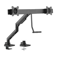 Brateck Fabulous Desk-Mounted Gas Spring Monitor Arm For Dual Monitors Fit Most 17 inch-32 inch Monitor Up to 9kg per screen VESA 100x10075x75(Black)