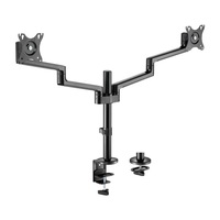 Brateck Premium Aluminum Articulating Monitor Mount Fit Most 17 inch-32 inch Monitor Up to 8KG VESA 75x75100x100(Black)