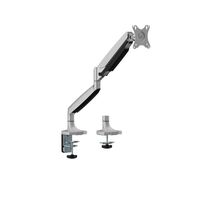 Brateck LDT82-C012 SINGLE SCREEN HEAVY-DUTY GAS SPRING MONITOR ARM For most 17 inch~45 inch Monitors Matte Sliver (New)